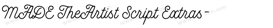 MADE TheArtist Script Extras字体转换